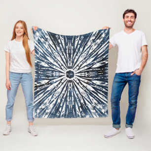 Indigo Bläck Radial Motif Fleecefilt