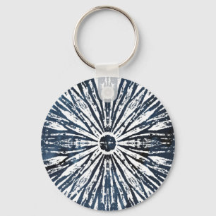Indigo Bläck Radial Motif Nyckelring