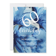 Indigo Blommigt Watercolor Art Calligraphy