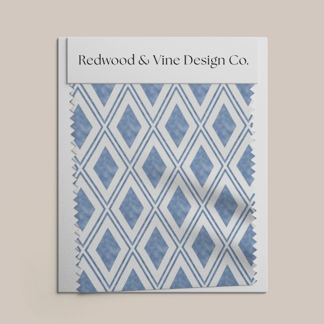 Indigo Blue Diamond Mönster Tyg (Skapare uppladdad)