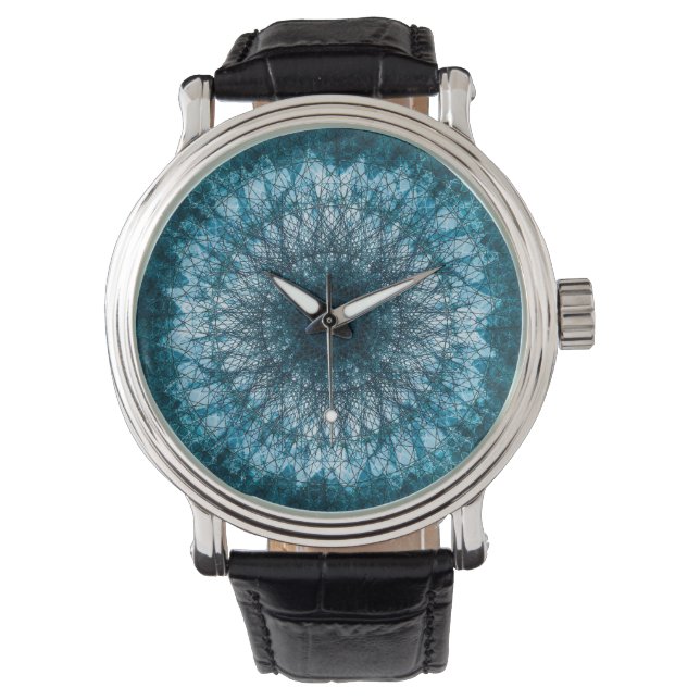 Indigo Blue Mandala Armbandsur (Framsida)