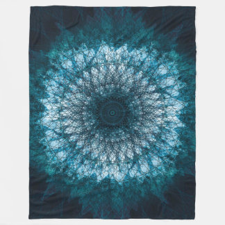 Indigo Blue Mandala Fleecefilt