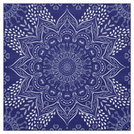 Indigo Blue Mandala Tyg