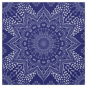 Indigo Blue Mandala Tyg