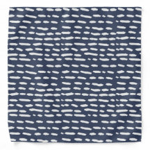 Indigo Blue och Grått Dash - Brushstroke - Bandana