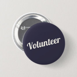 Indigo Blue Pin-back Volunteer Buttons Knapp