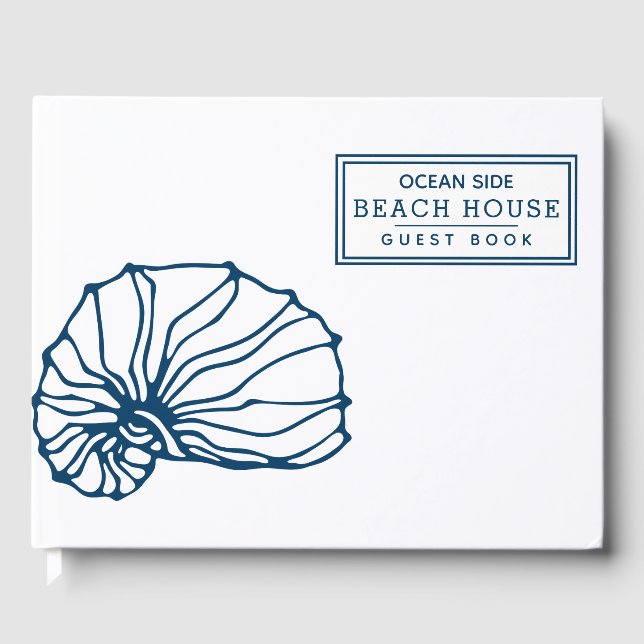 Indigo Blue Seashell - Beach House Vacation Rental Gästböcker (Framsida)