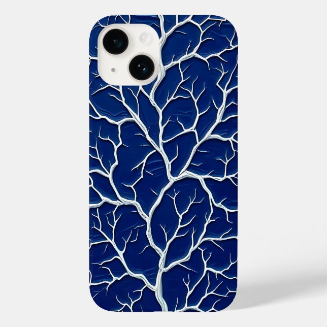 Indigo Branch Pattern iPhone Case Style (Baksida)