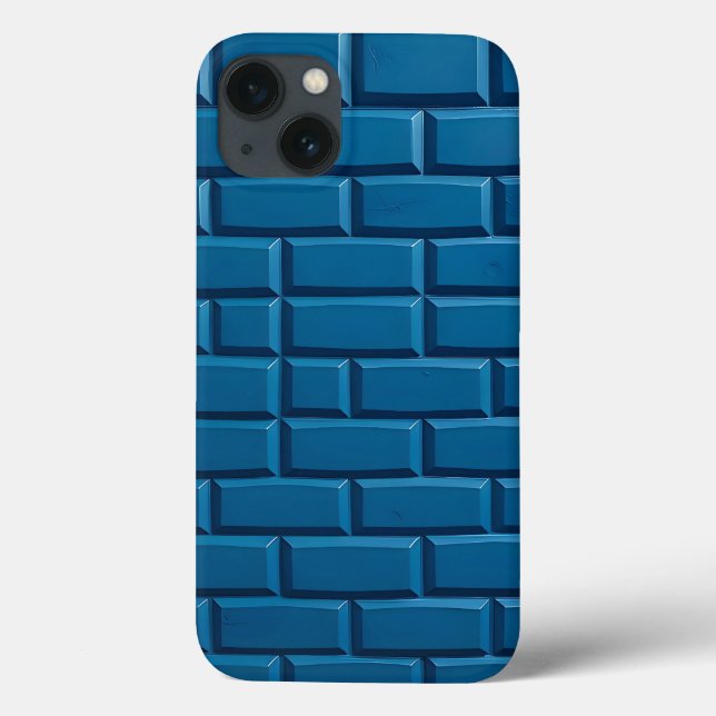 Indigo Brick Design iPhone Case Strong Look (Baksida)