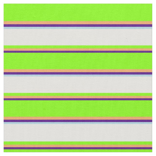 Indigo, Brown, Chartreuse, Light Cyan & Light Blue Tyg (Närbild)