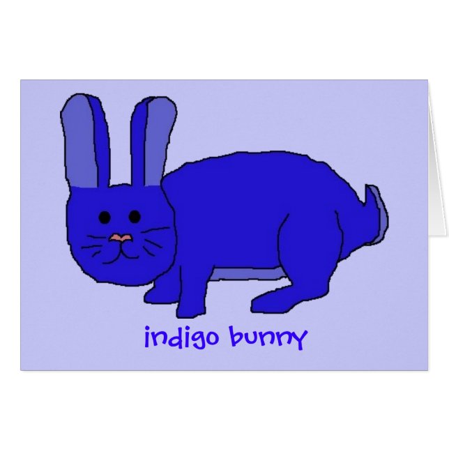 Indigo Bunny-kort Hälsningskort (Framsidan Horizontal)