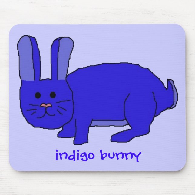 Indigo Bunny mousepad Musmatta (Framsidan)