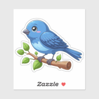 Indigo Bunting bird Anpassningsbar-cut Vinyl Stick Klistermärken