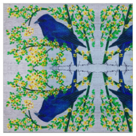 Indigo Bunting Fabric Tyg