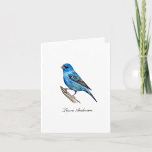 Indigo bunting Fågelvikt Fågelkort Tack Kort