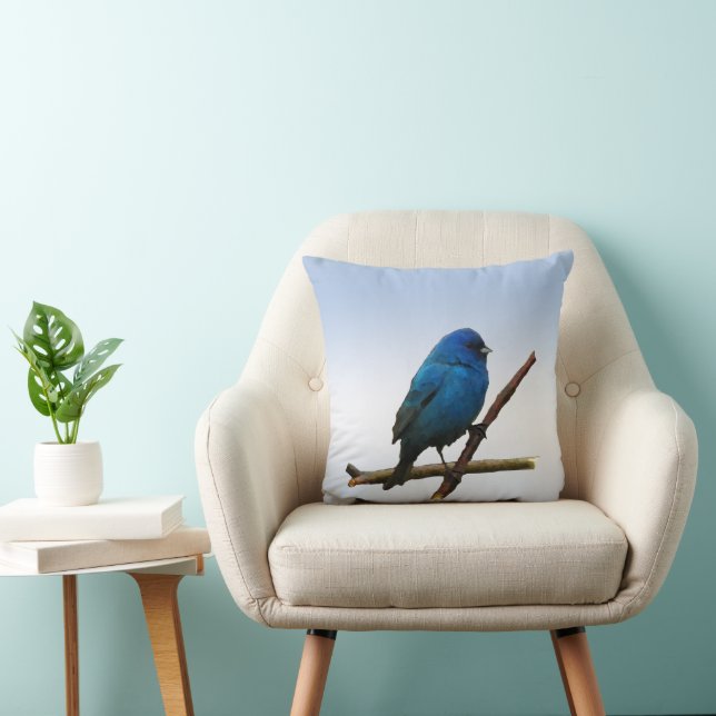 Indigo Bunting Kudde (Stol)