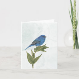 Indigo Bunting Note-kort Anteckningskort
