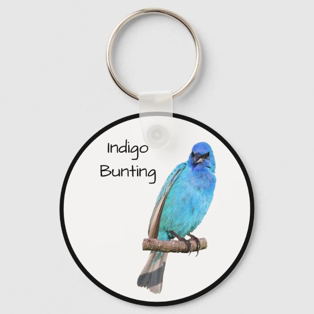 Indigo Bunting Nyckelring (Framsida)