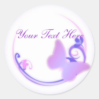 Indigo Butterfly Stickers Runt Klistermärke