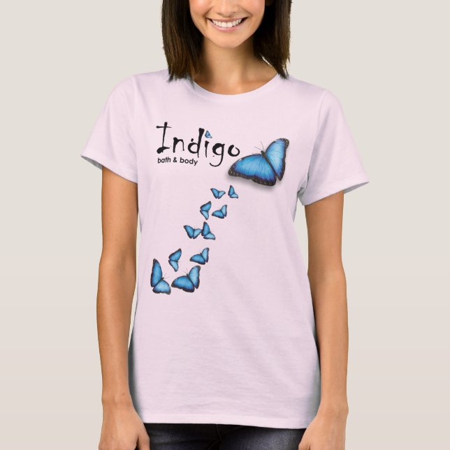 Indigo Butterfly Tank Tee Shirt (Framsida)