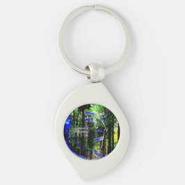 Indigo Candy 01 Swirl Silverfärgad Nyckelring