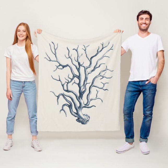 Indigo Coral Fleecefilt (På plats)