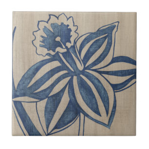 Indigo Daffodil Kakelplatta