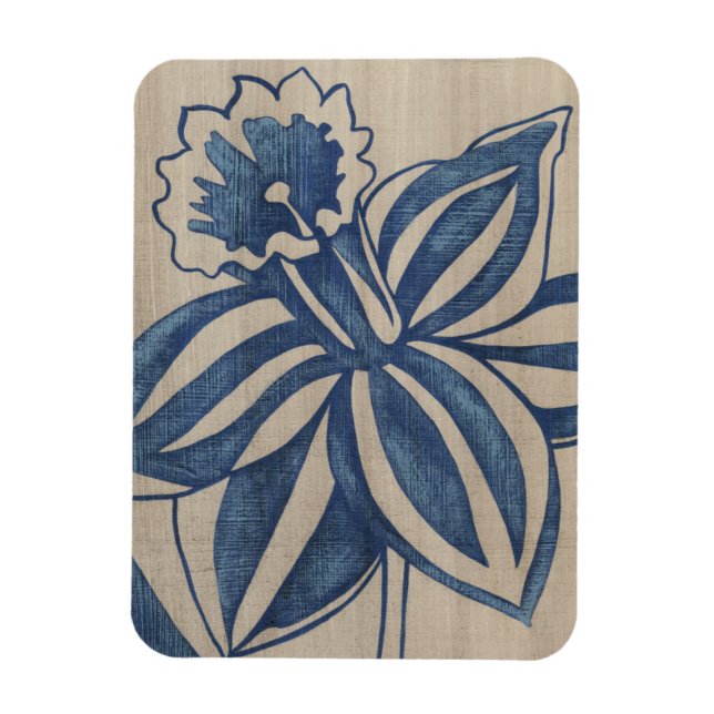 Indigo Daffodil Magnet (Vertikal)
