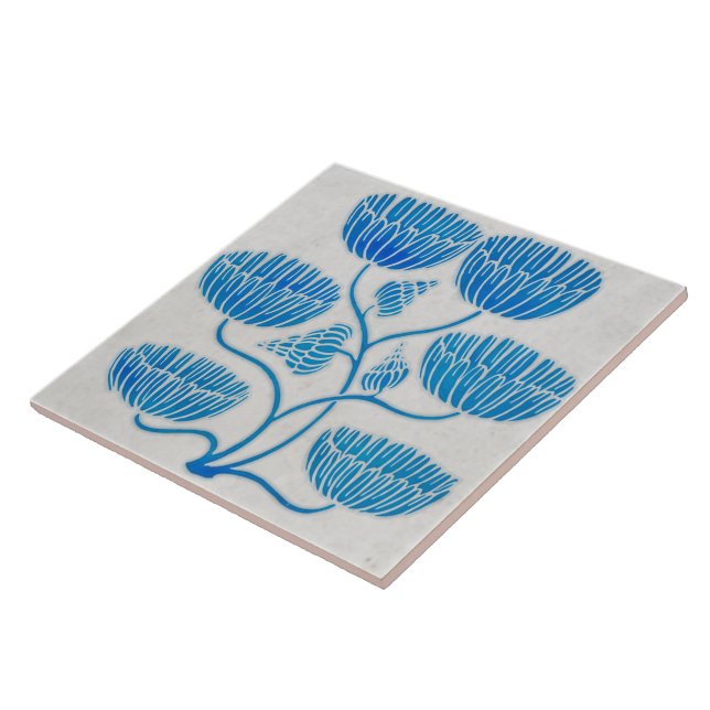 Indigo dekorativ keramisk panel kakelplatta (Sidan)