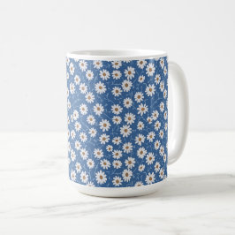Indigo Dream Daisies Kaffemugg