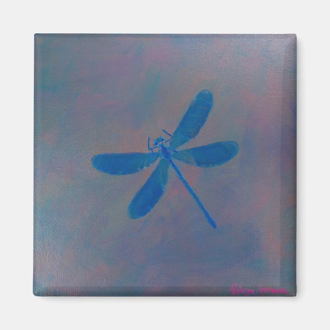 Indigo Dream Dragonfly Magnet (Framsidan)