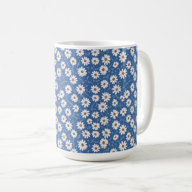 Indigo Drömprästkragar Kaffemugg (Framsida höger)