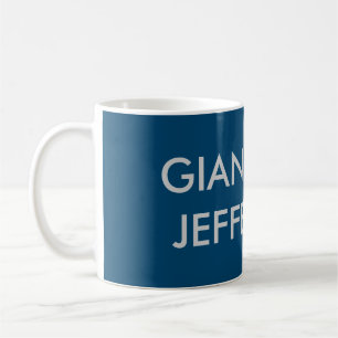 Indigo Dye Blue Minimalist Professionell Ditt namn Kaffemugg