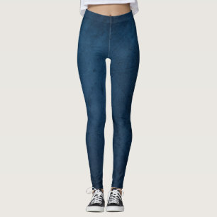 Indigo Dye Solid Plain Färg Leggings