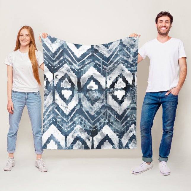 Indigo Extraktion - Geometric Fleecefilt (På plats)