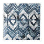 Indigo Extraktion - Geometric Kakelplatta<br><div class="desc">Indigo Extraction III från juni Erica Vess. Färgadens indigodesign med abstrakter och linjer.</div>