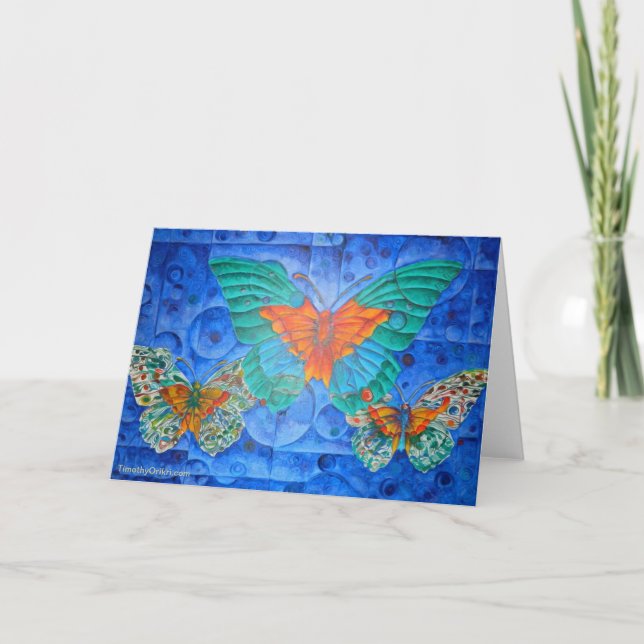 Indigo Flight Greeting Card Kort (Framsida)