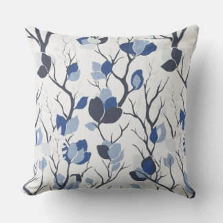 Indigo Foliage Designer Exdoor-dekorfärg Kudde