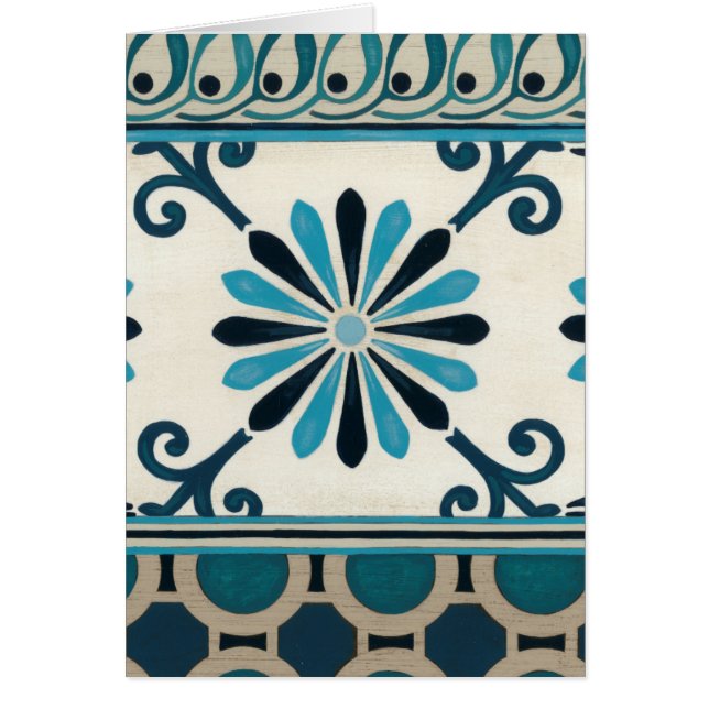 Indigo Frieze II, ej emballerad Hälsningskort (Framsidan)