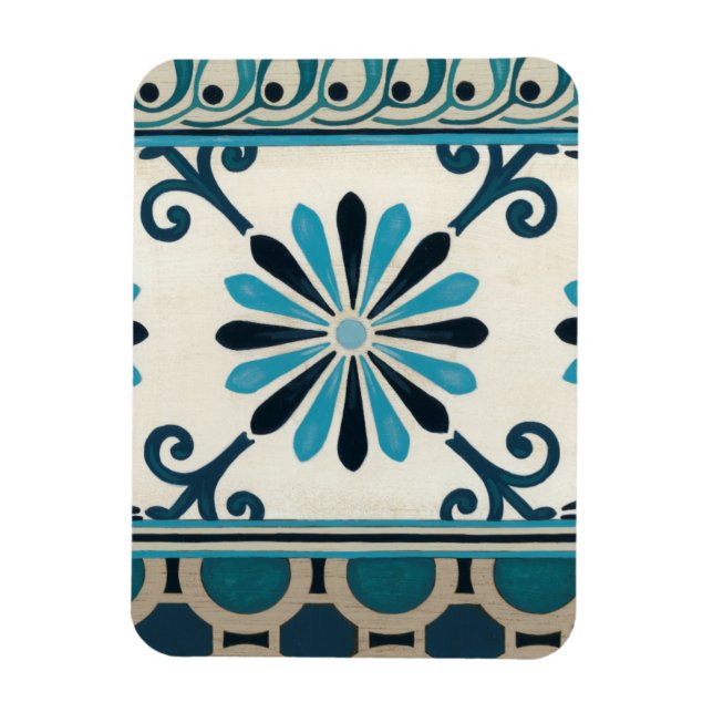 Indigo Frieze II, ej emballerad Magnet (Vertikal)