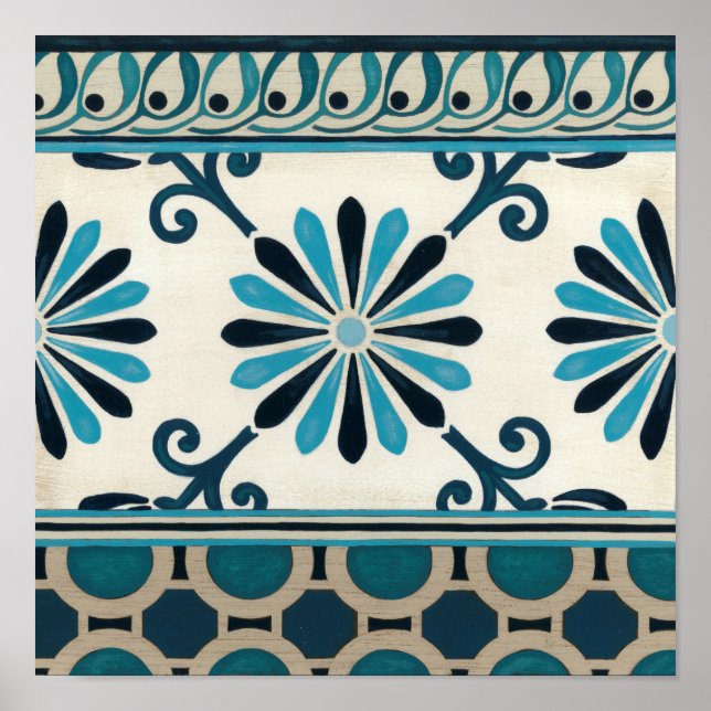 Indigo Frieze II, ej emballerad Poster (Framsidan)