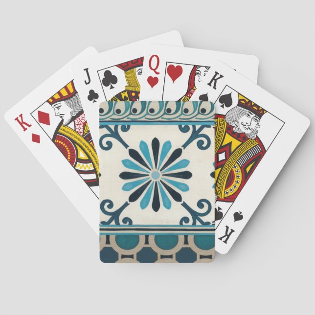 Indigo Frieze II, ej emballerad Spelkort (Baksidan)