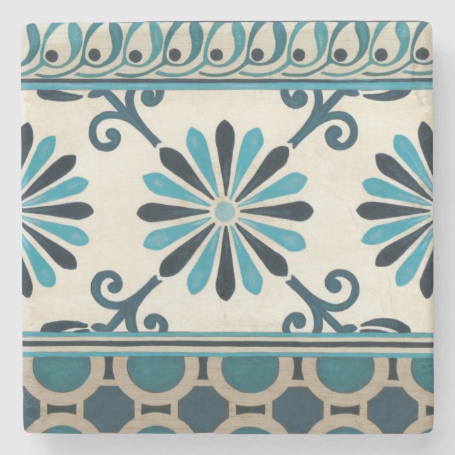 Indigo Frieze II, ej emballerad Underlägg Sten (Framsidan)