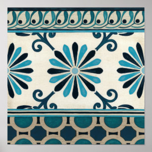 Indigo Frieze II Poster