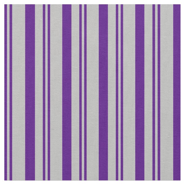 Indigo & Grått Färgad Linjer/Rand Mönster Tyg (Närbild)