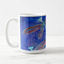 Indigo Haze Trollslända Fladdra Kaffemugg