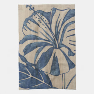 Indigo Hibiscus Kökshandduk