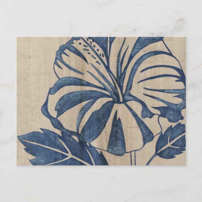 Indigo Hibiscus Vykort (Framsida)