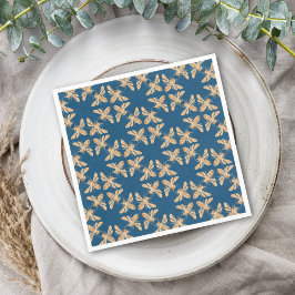 Indigo & Honeycomb Golden Bee Bröllopsdusch Pappersservett