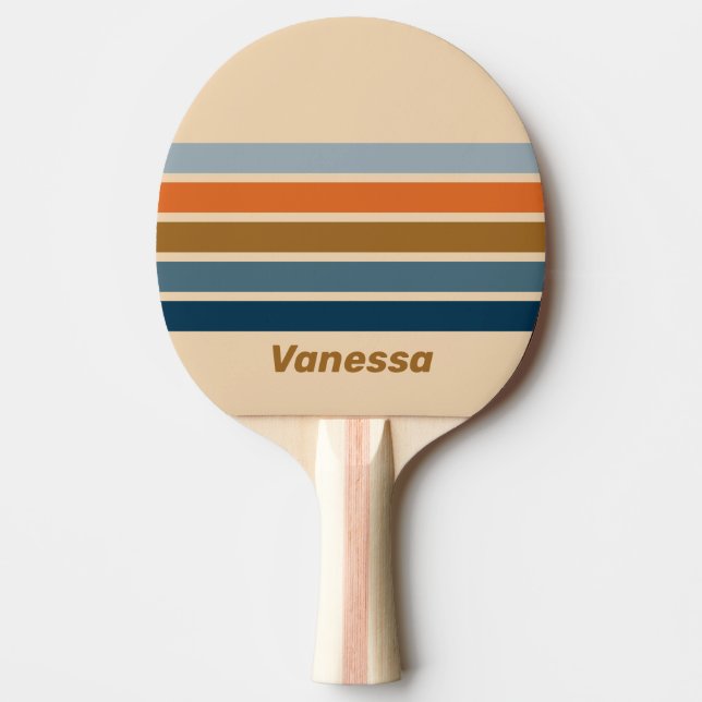 Indigo Horisont Tvärs över Randning med Namn Pingisracket (Framsidan)